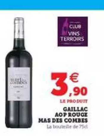 gaillac aop rouge mas des combes