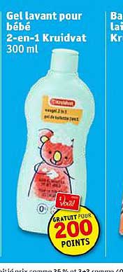gel lavant pour bébé 2-en-1 kruidvat