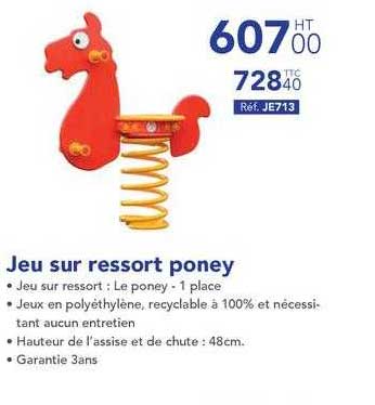 Jeu sur ressort poney