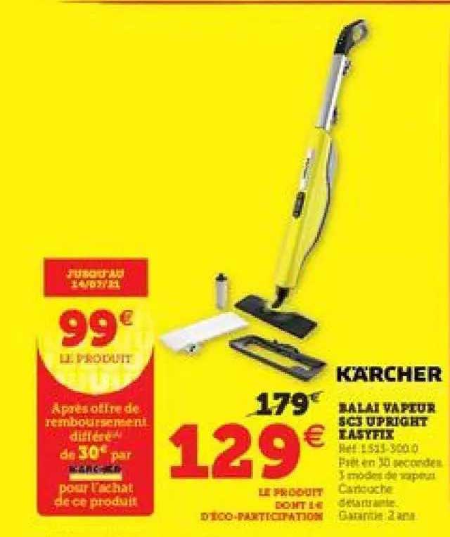 karcher balai vapeur SC3 Upright easyfix