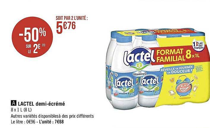 lactel demi-écrémé