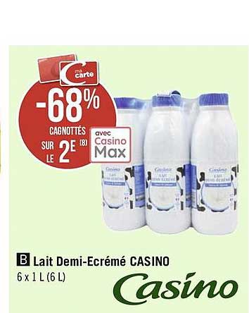 lait demi-écrémé casino