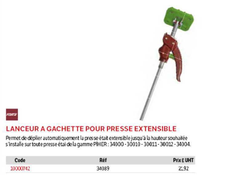lanceur à gâchette  pour press extensible