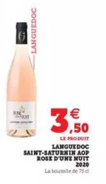 languedoc saint-saturnin aop rose d'une nuit 2020