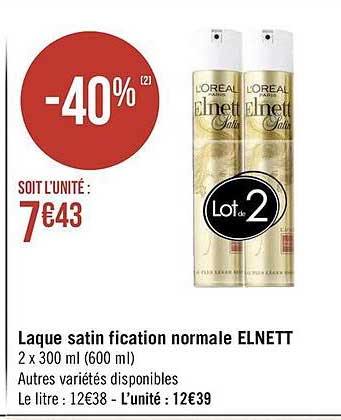 laque satin fixation normale elnett