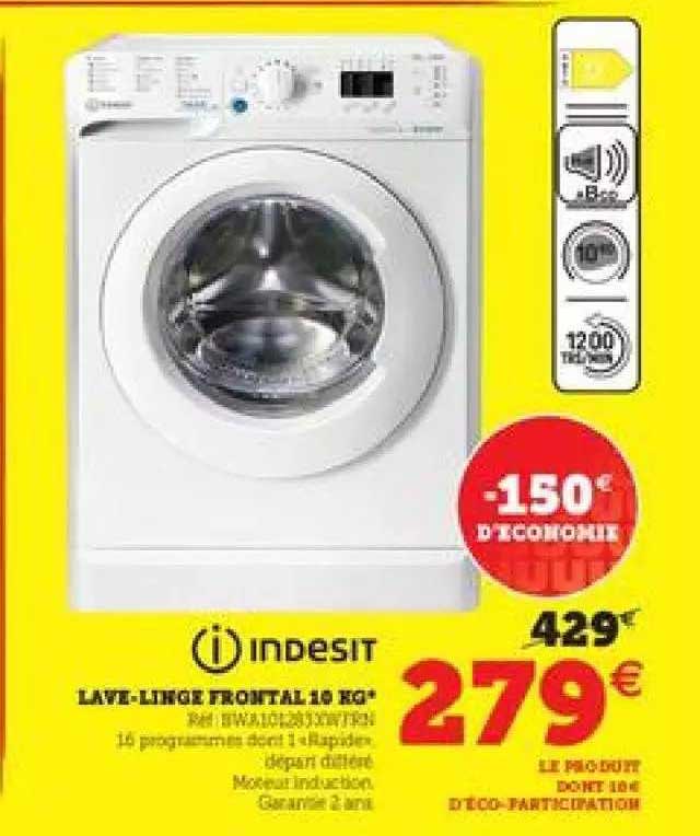 lave-linge frontal 10 kg.