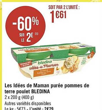 les idées de maman purée pommes de terre poulet blédina