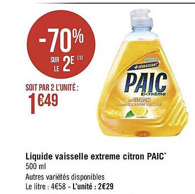 Liquide Vaisselle Extrême Citron Paic