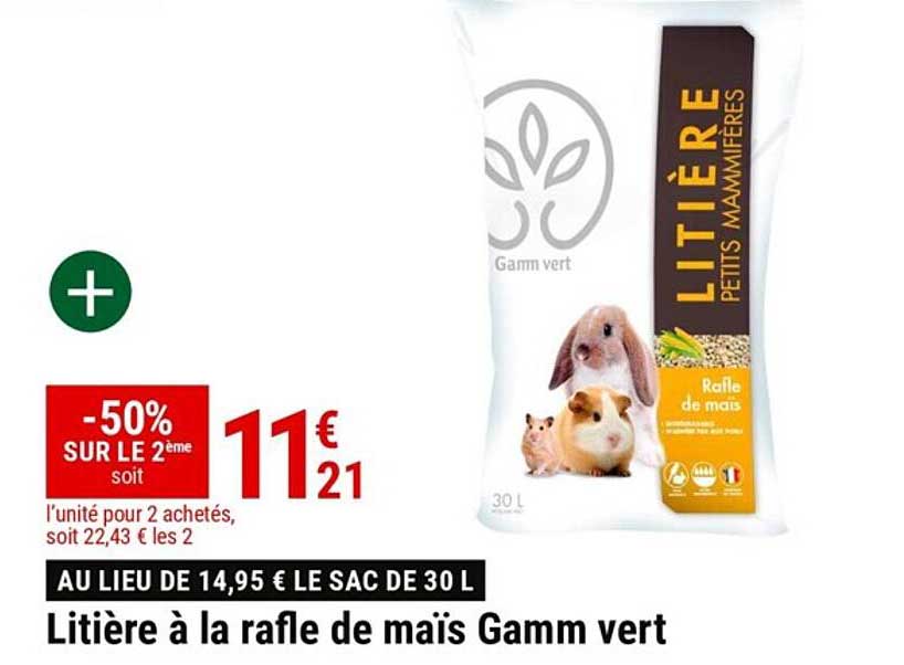 Litiere a la rafle de mais Gamm vert