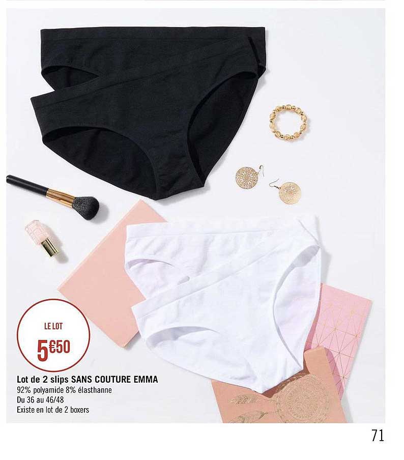 Lot De 2 Slips Sans Couture Emma