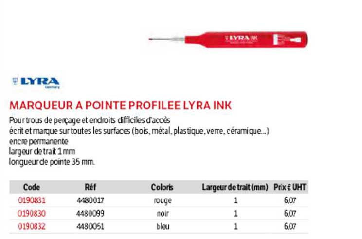 marqueur à pointe profilée lyra ink lyra