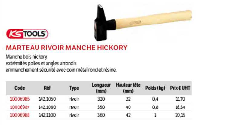 marteau rivoir manche hickory ks tools