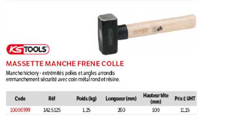 massette manche frêne colle ks tools