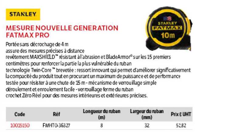 mesure nouvelle génération fatmax pro stanley