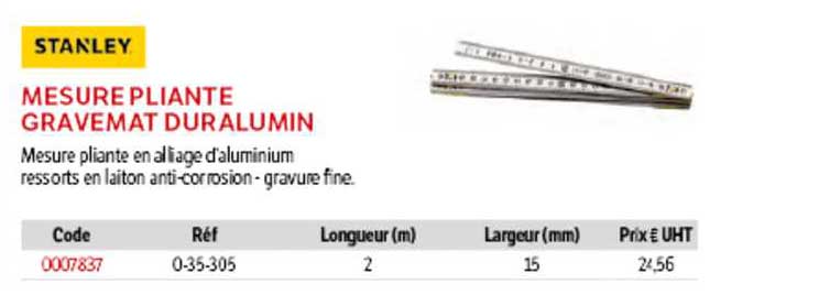 mesure pliante gravemat dur aluminium
