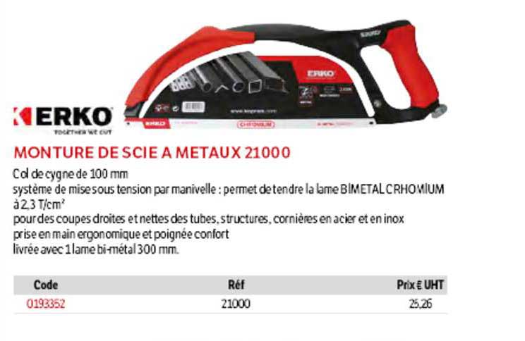 monture de scie à métaux 21000