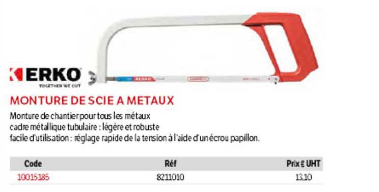 monture de scie à métaux erko