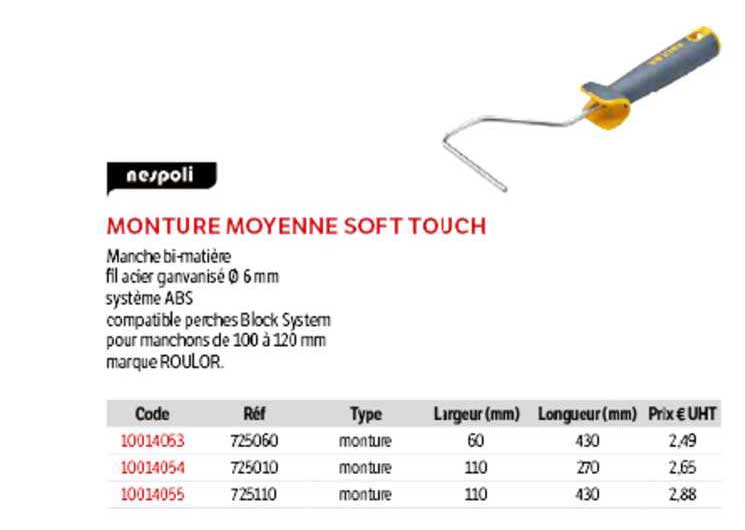 monture moyenne soft touch nespoli