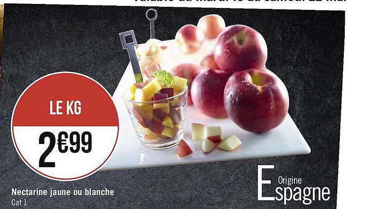 Nectarine Jaune Ou Blanche