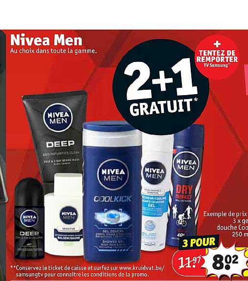 nive men 2+1 gratuit