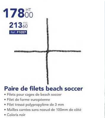 Paire de filets beach soccer