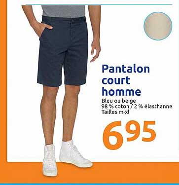 pantalon court homme