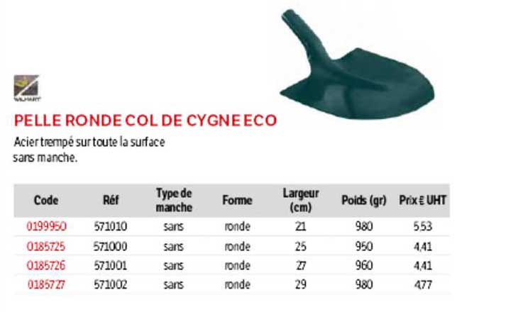 pelle ronde col de cygne éco