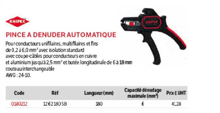 pince à dénuder automatique knipex