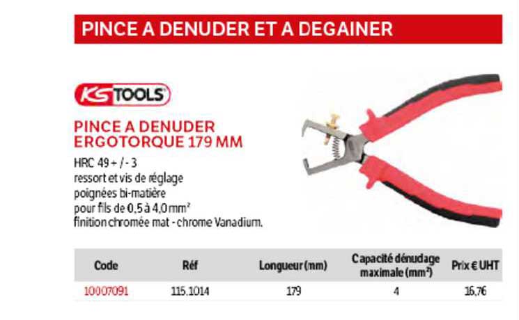 pince à dénuder ergotorque 179 mm ks tools