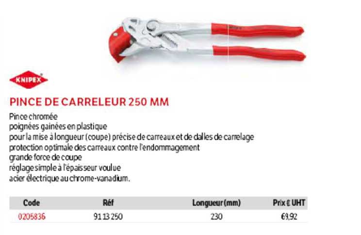 Pince De Carreleur 250 Mm Knipex