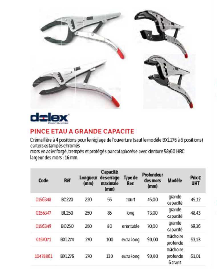 pince étau à grande capacité