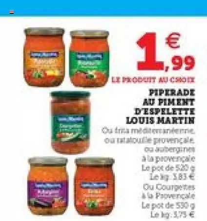 piperade au piment d'espelette louis martin