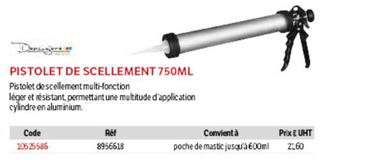 pistolet de scellement 750 ml