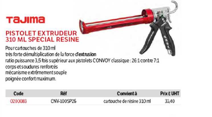 pistolet extrudeur 310 ml spécial résine tajima