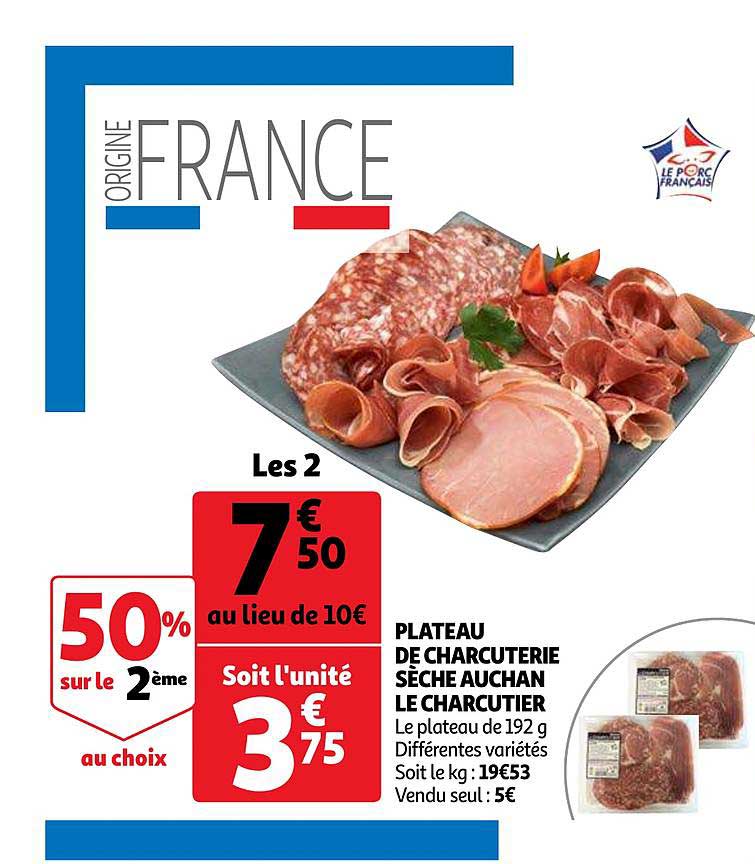 Plateau De Charcuterie Sèche Auchan Le Charcutier