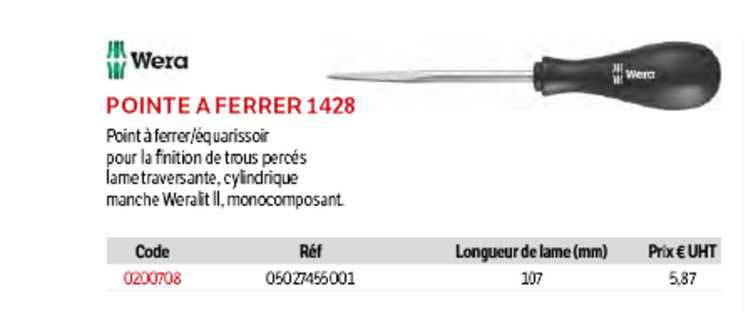 pointe à ferrer 1428 wera
