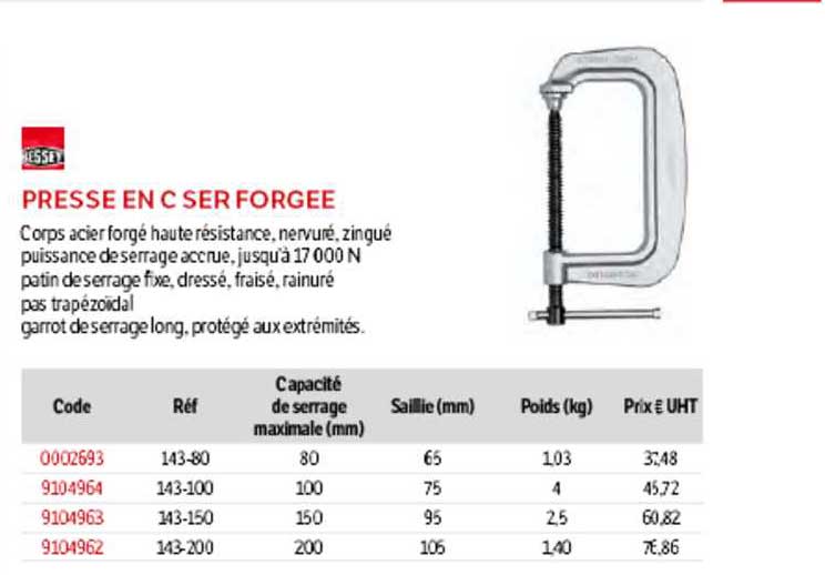 presse en c ser forgée