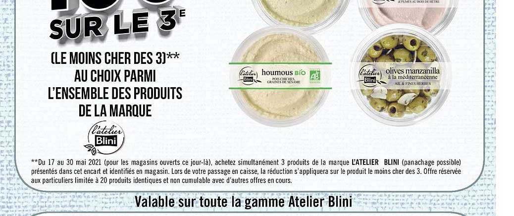 produits de la marque l'atelier blini