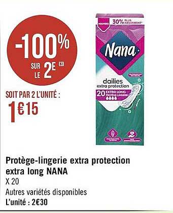 protège-lingerie extra protection extra long nana