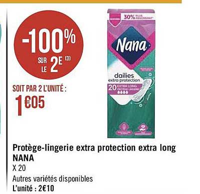 protège-lingerie extra protection extra long nana