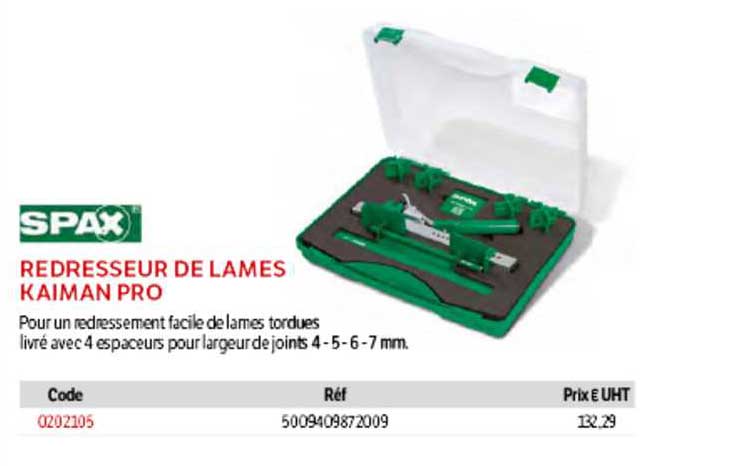 redresseur de lames kaiman pro spax