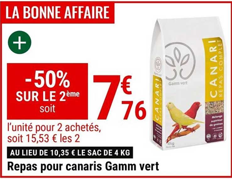 Repas pour canaris Gamm vert