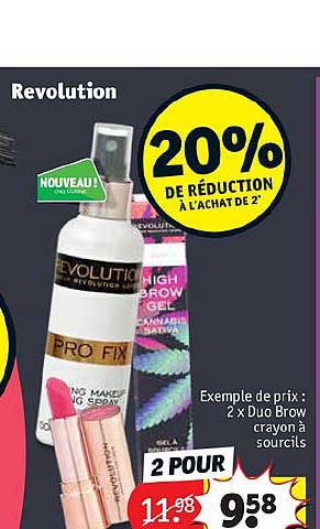 revolution 20% de réduction à l'achat de 2