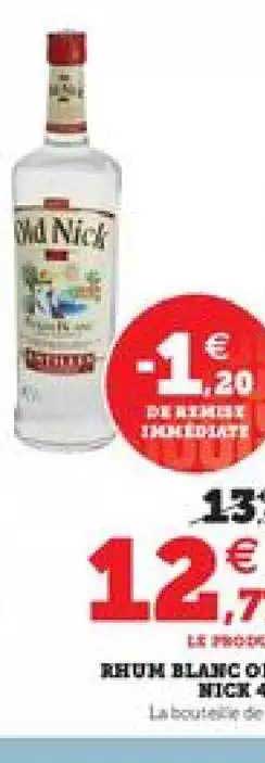 rhum blanc old nick 40°