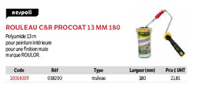 Rouleau C&r Procoat 13 Mm 180 Nespoli