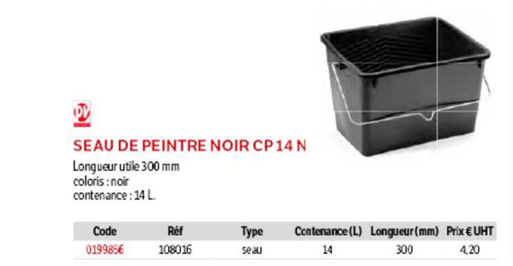 seau de peintre noir cp 14 n