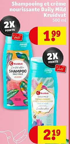shampooing et crème nourissante daily milk kruidvat