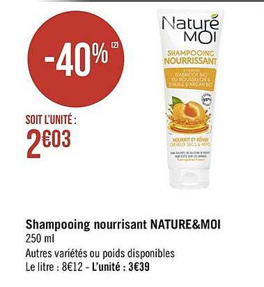 shampooing nourrissant nature & moi