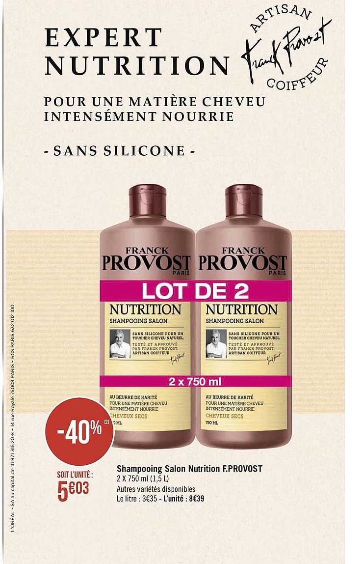 shampooing salon nutrition franck provost