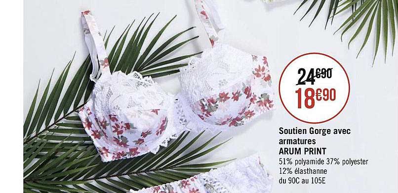soutien gorge avec armatures arum print